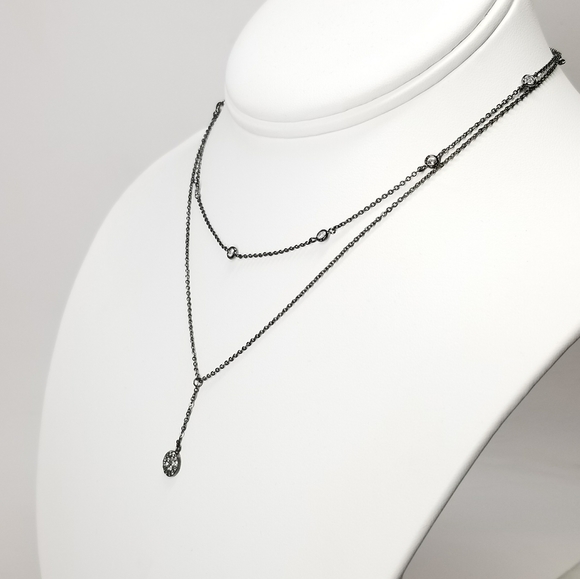 💖 New in Gift Box 🎁CZ Diamond Choker Collar Necklace - Picture 3 of 8